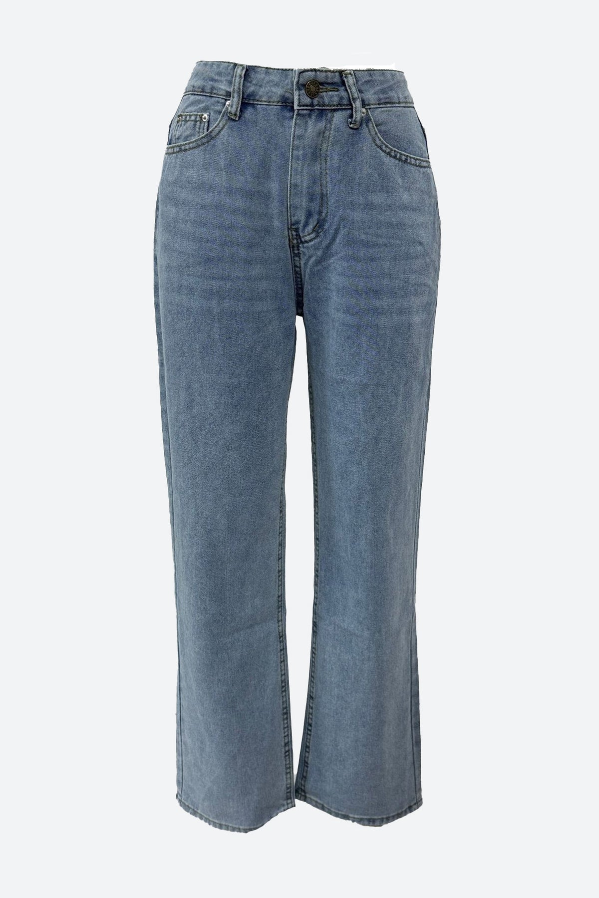 Vintage High Waist Loose Straight Wide Jeans