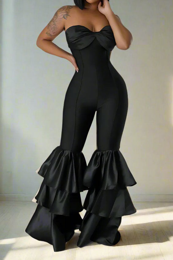 Ruffle Strapless Jumpsuit
