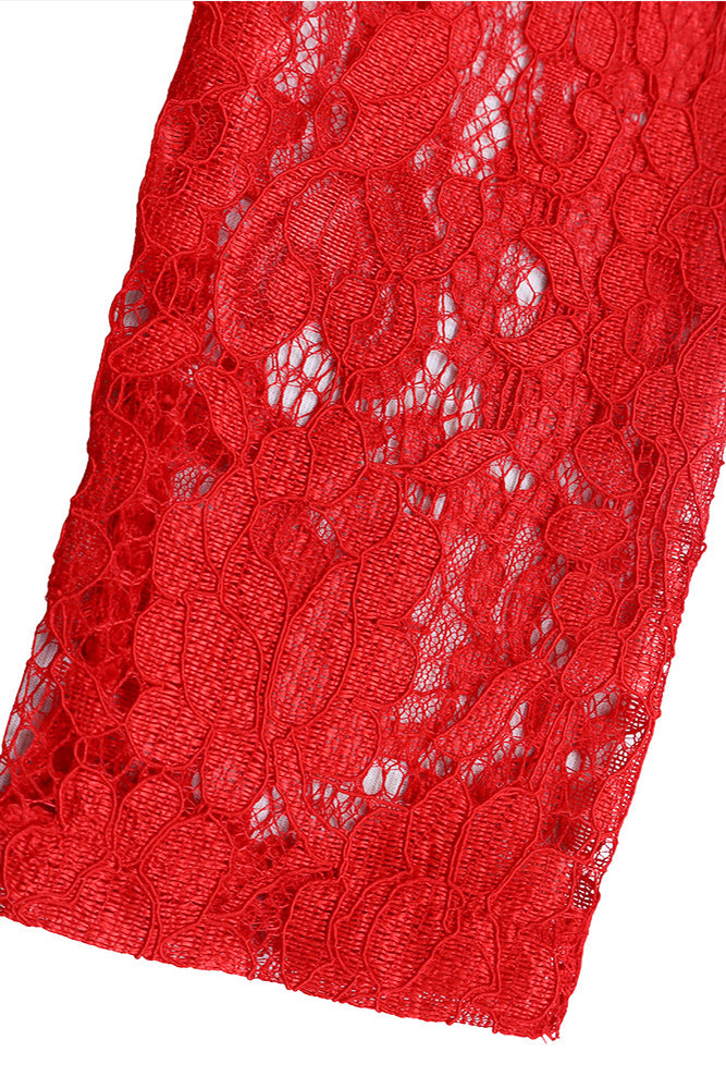 Elegant Lace Slim Fit Patchwork Sexy Dress