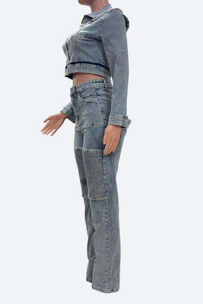 Denim Jacket & Pants Set