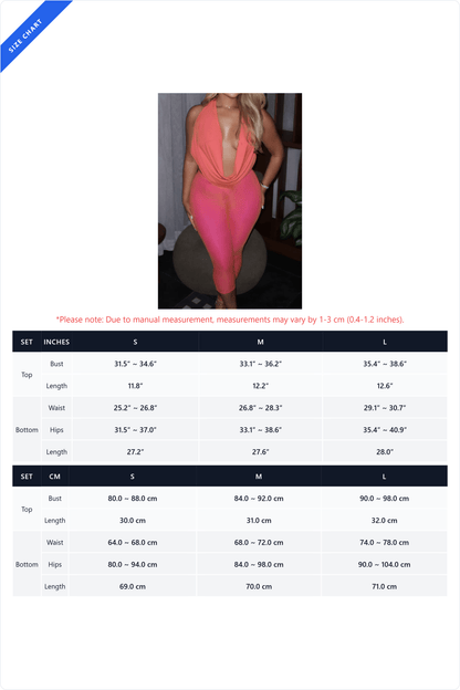 Plunging Halter Capri Set