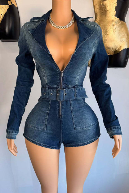 Denim Stretch Romper