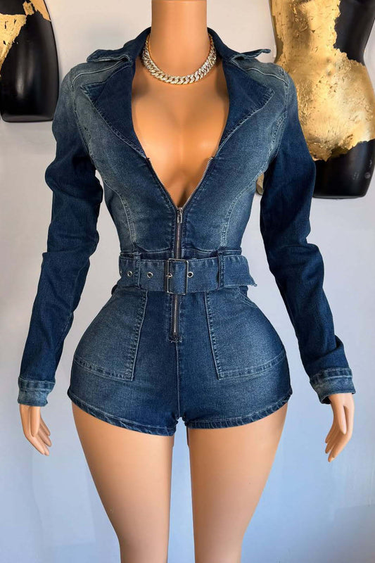Denim Stretch Romper