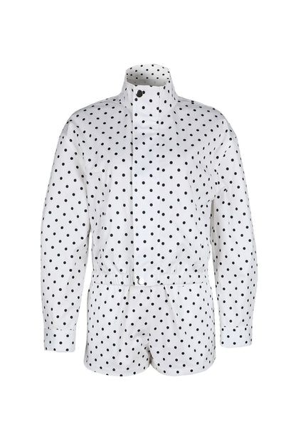 Polka Dot Zip-Up Jacket & Shorts Set