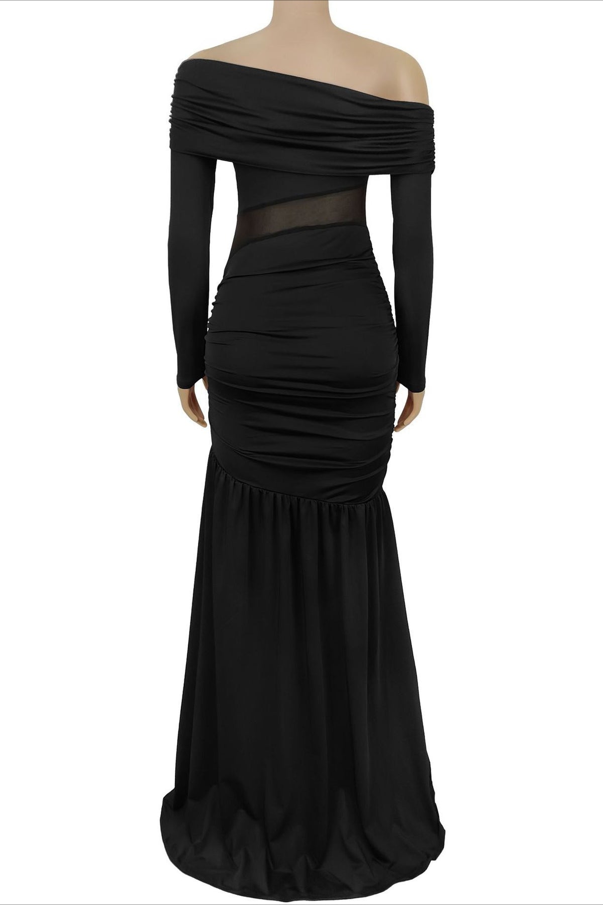 See-Through Mesh Maxi Dress