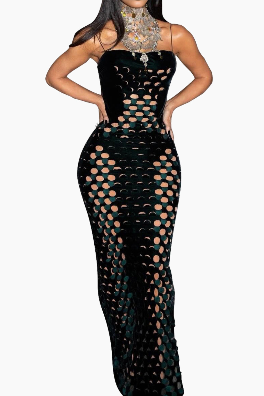 Circular Cutouts Bodycon Dresses