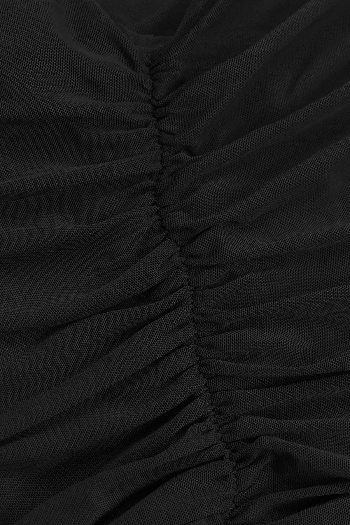 Single Shoulder Mesh Maxi Dress