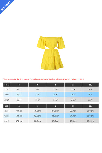 Off-the-Shoulder Cut Out Mini Dress