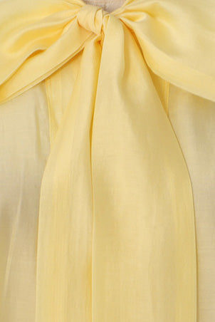 Satin Scarf-Neck Blouse
