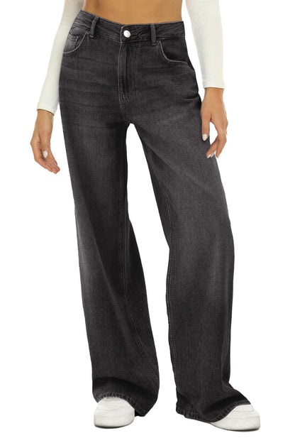 Loose Non-Stretch Wide Leg Jeans