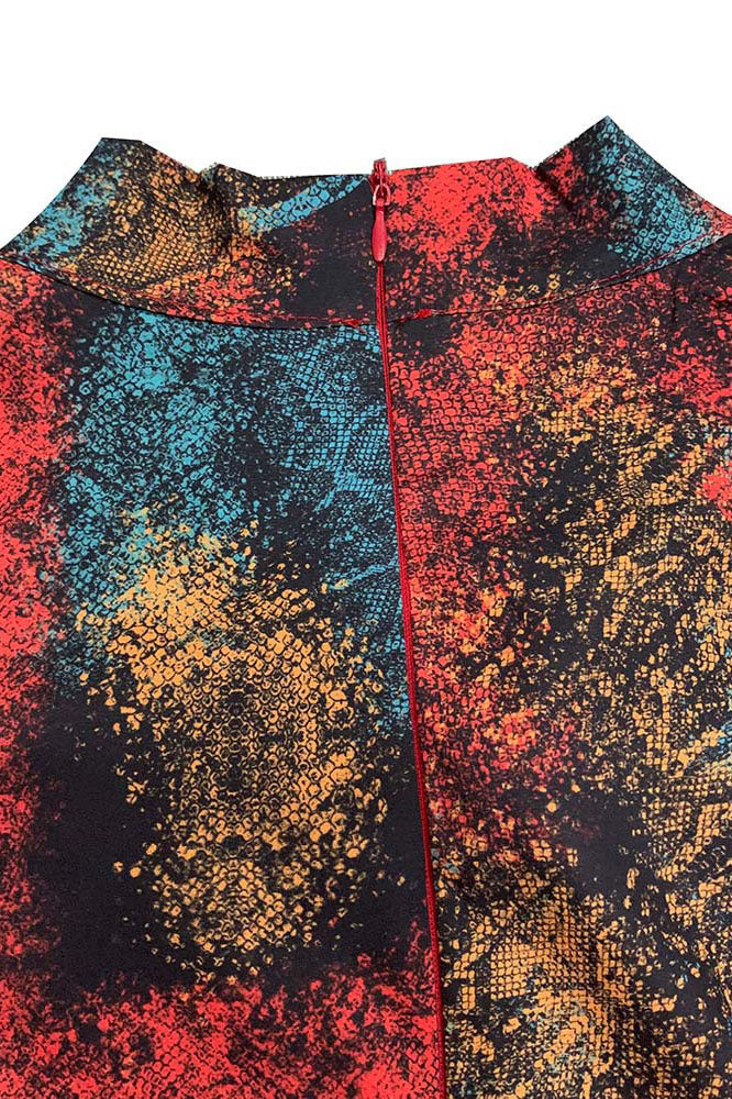 Printed Evening Party Dress