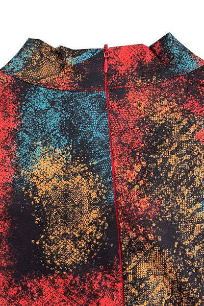 Printed Evening Party Dress
