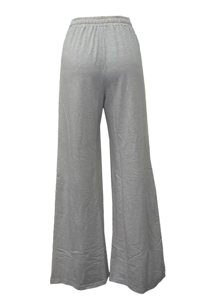 Striped Sweatpants Drawstring Straight Leg Pants