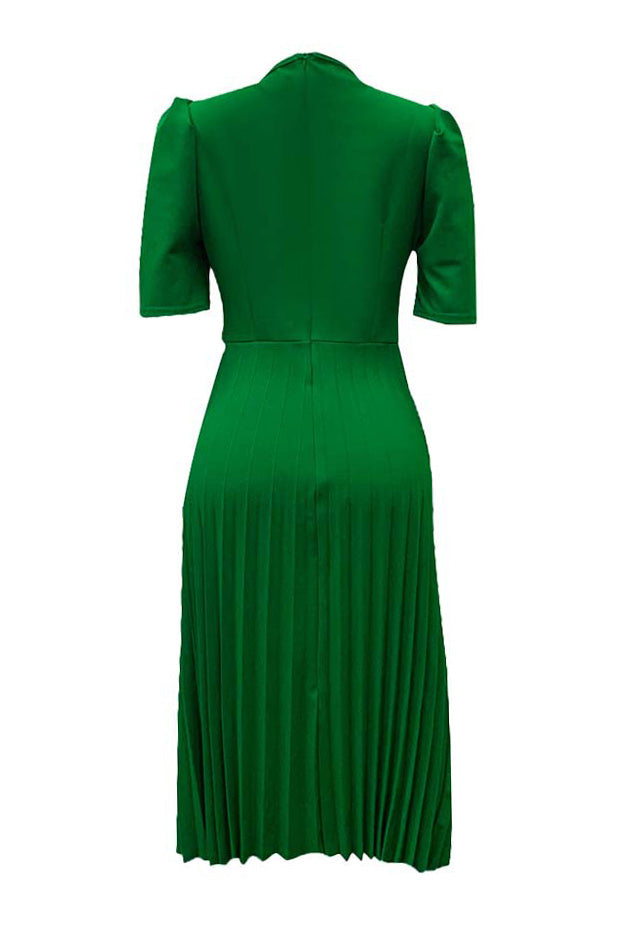 High Waist Pleated Dress