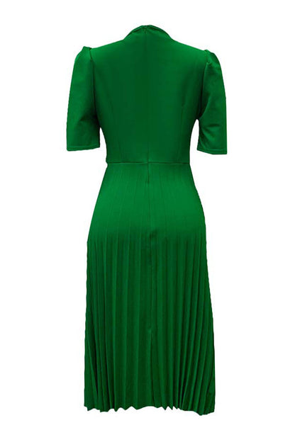 High Waist Pleated Dress
