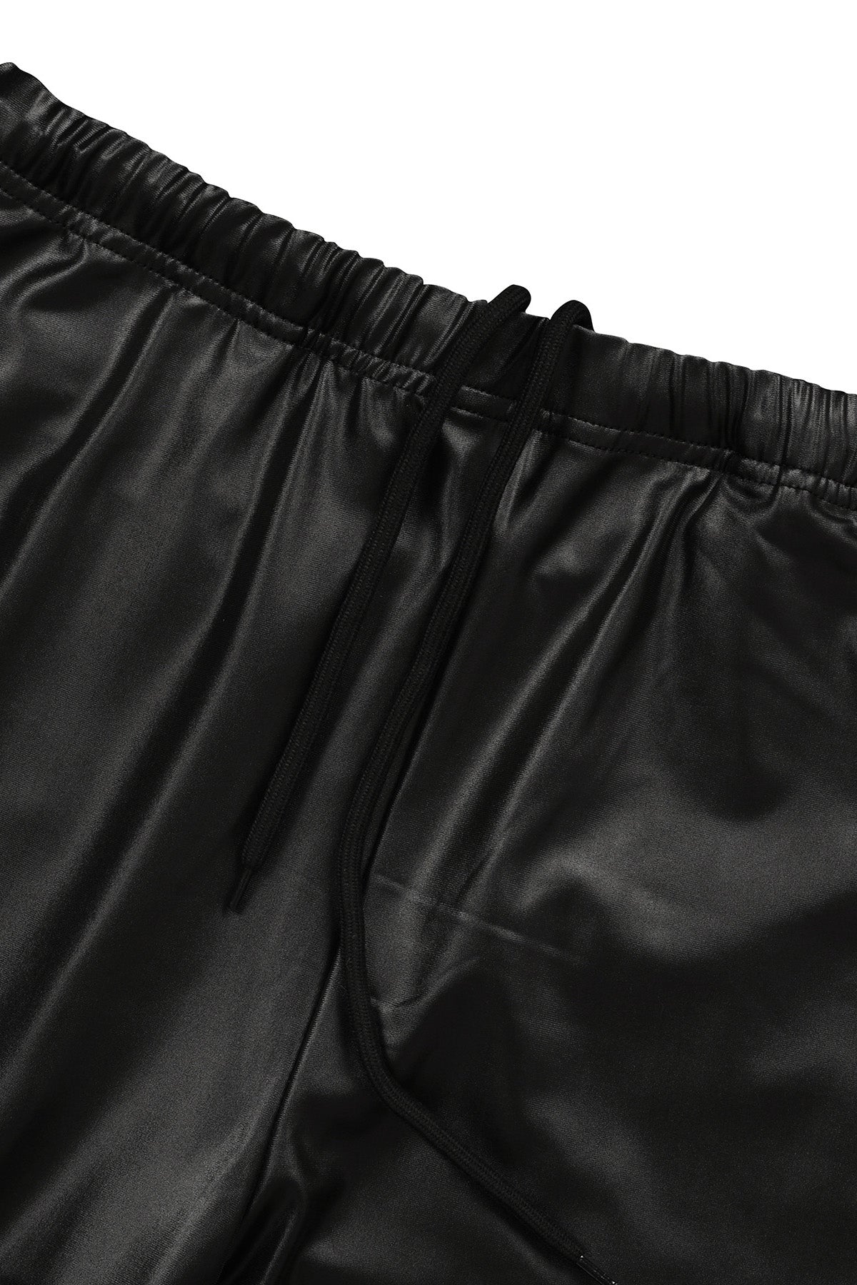 2-Piece Cutout Faux-Leather Bomber & Jogger Set