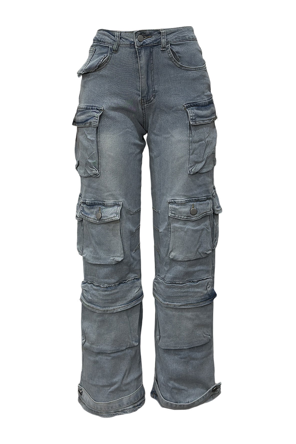 Multi-Pocket Utility Cargo Jeans