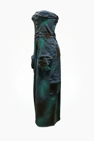 Denim Cargo Dress