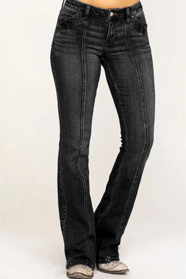 Low-Rise Bootcut Jeans