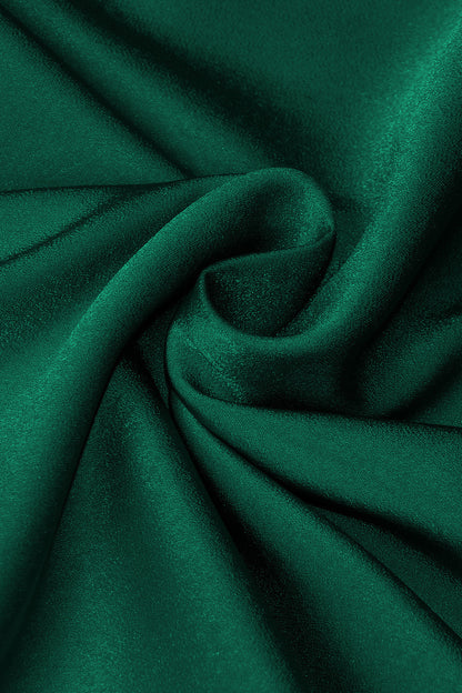 Satin Mock-Neck Slip Dress