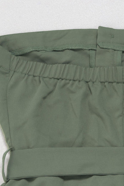 Strapless Utility Jumpsuit with Pockets