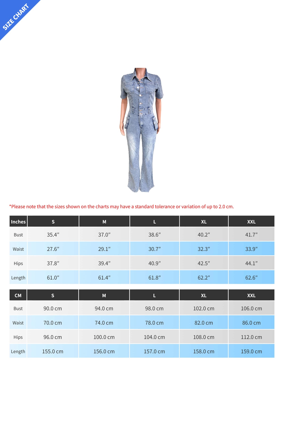 Turndown Collar Denim Jumpsuit