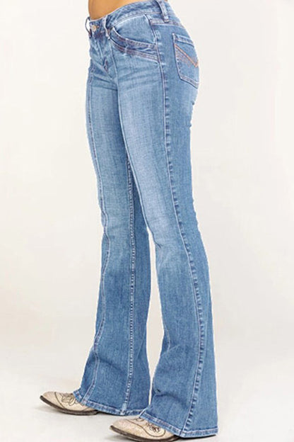 Low-Rise Bootcut Jeans