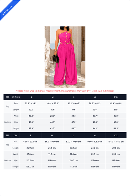 Asymmetrical Bandeau Pant Set