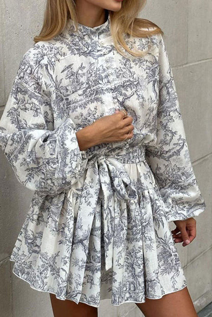 Illustration Print Mini Dress