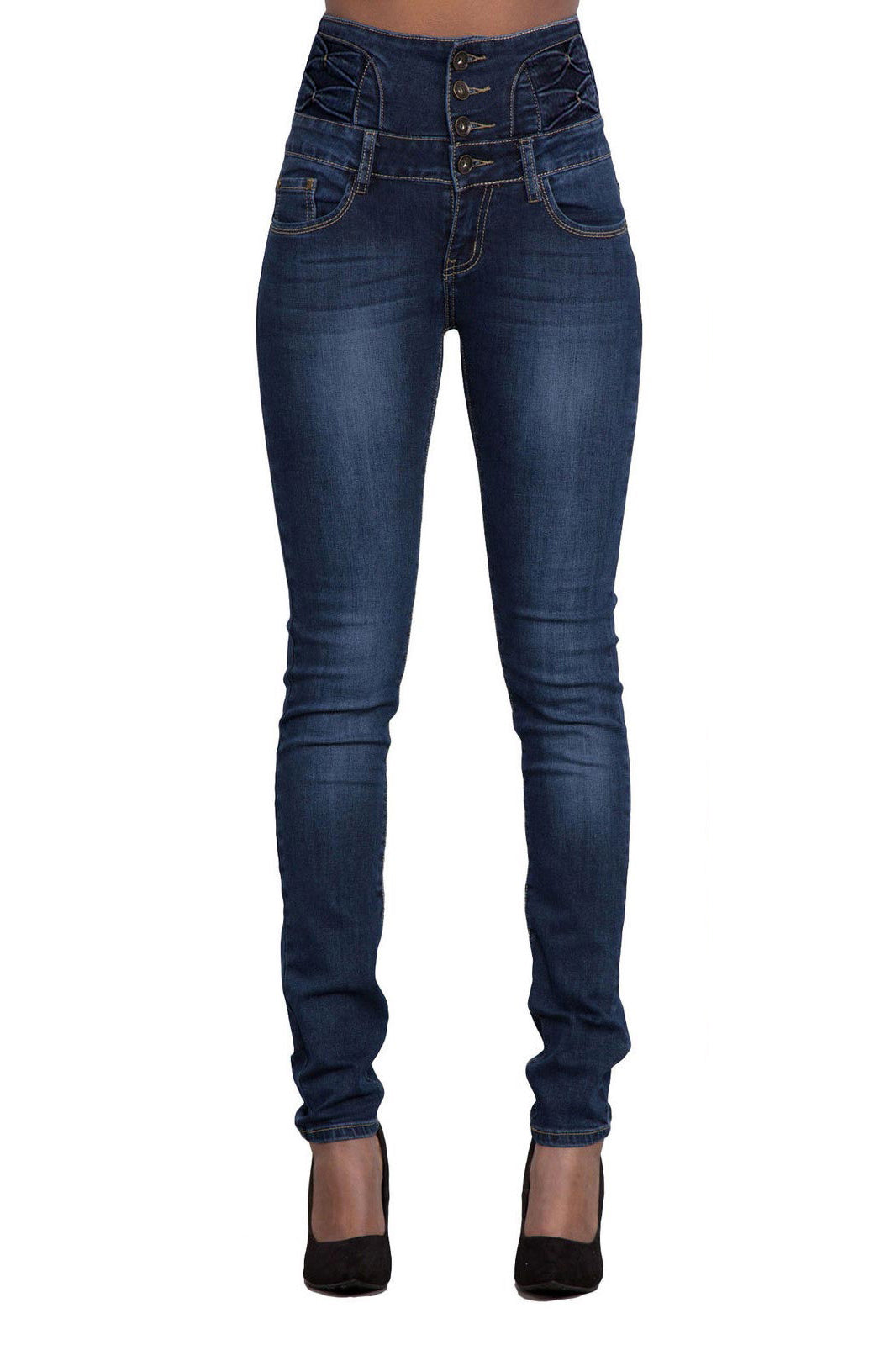 Butt Lift Push Up Mid Waist Skinny Jeans