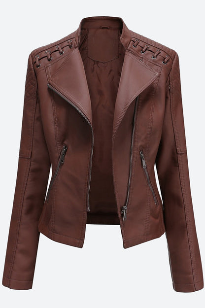 Women Classic Leather Jacket