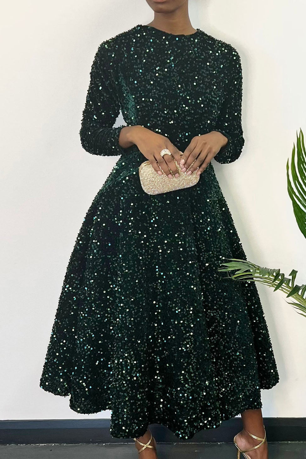 Sequin Long Sleeve Dresses