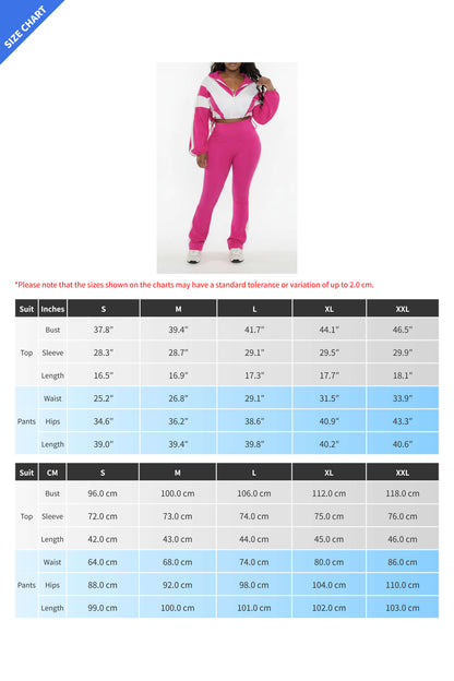 Sporty Color Block 2-Piece Tracksuit