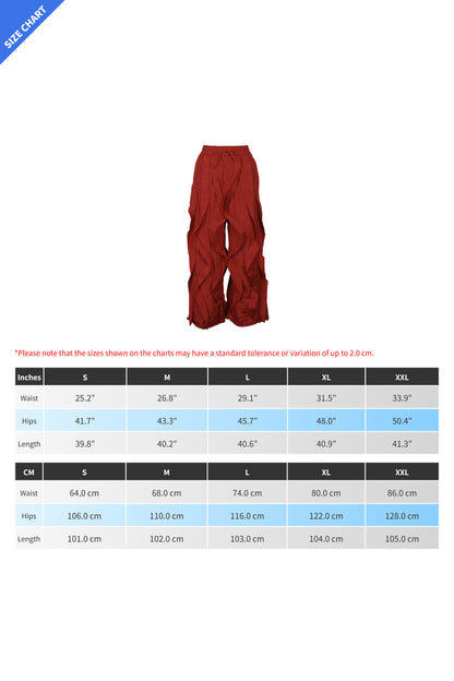 Pleated Wide Leg Casual Pants