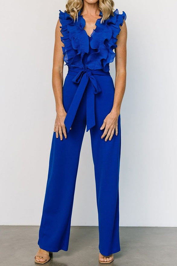 Ruffle Tank Jumpsuit