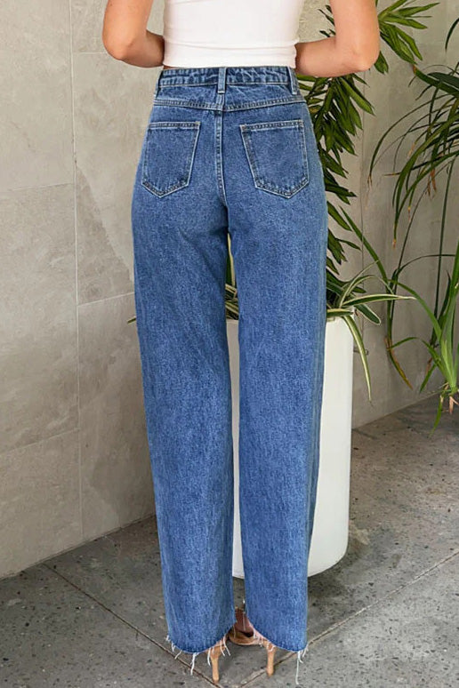 Pearl Mix Straight Leg Jeans