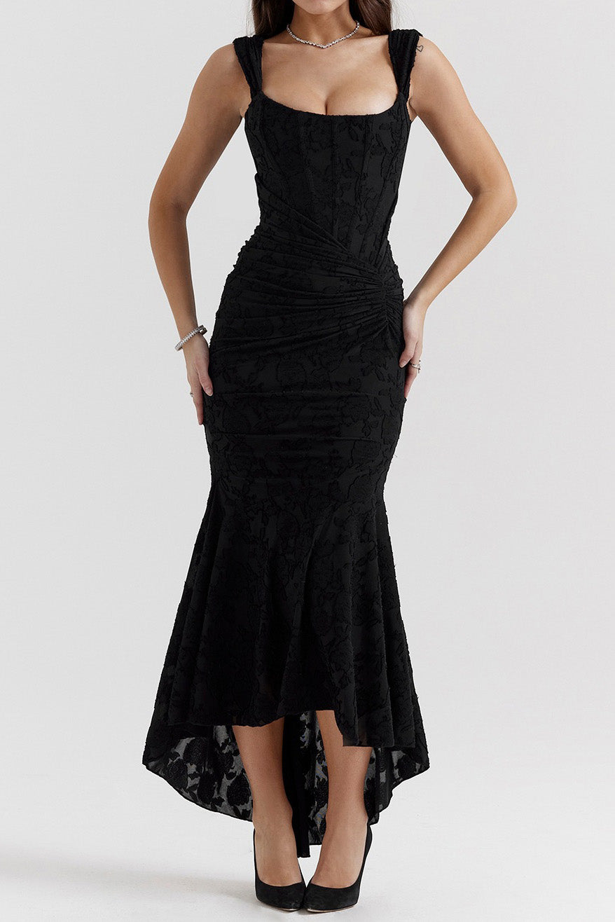 Boned Corset Mermaid Bodycon Maxi Dress