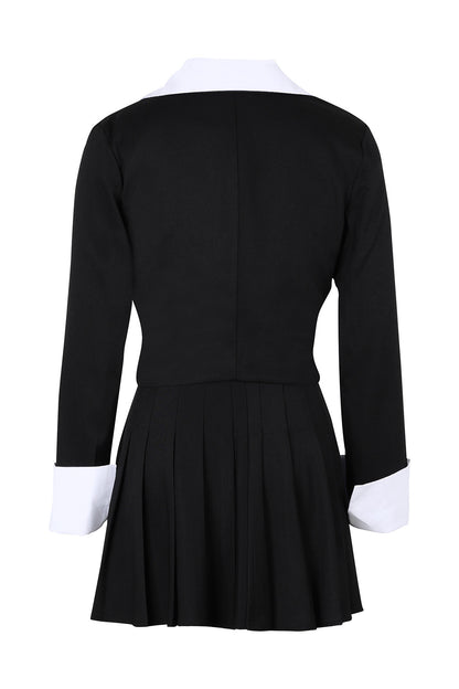 Preppy Chic Blazer & Skirt Set