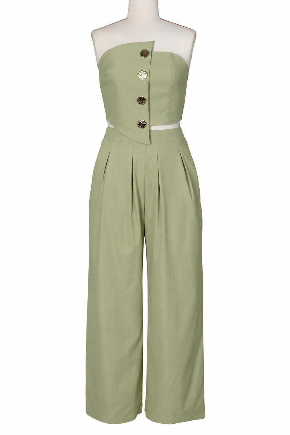 Asymmetrical Bandeau Pant Set