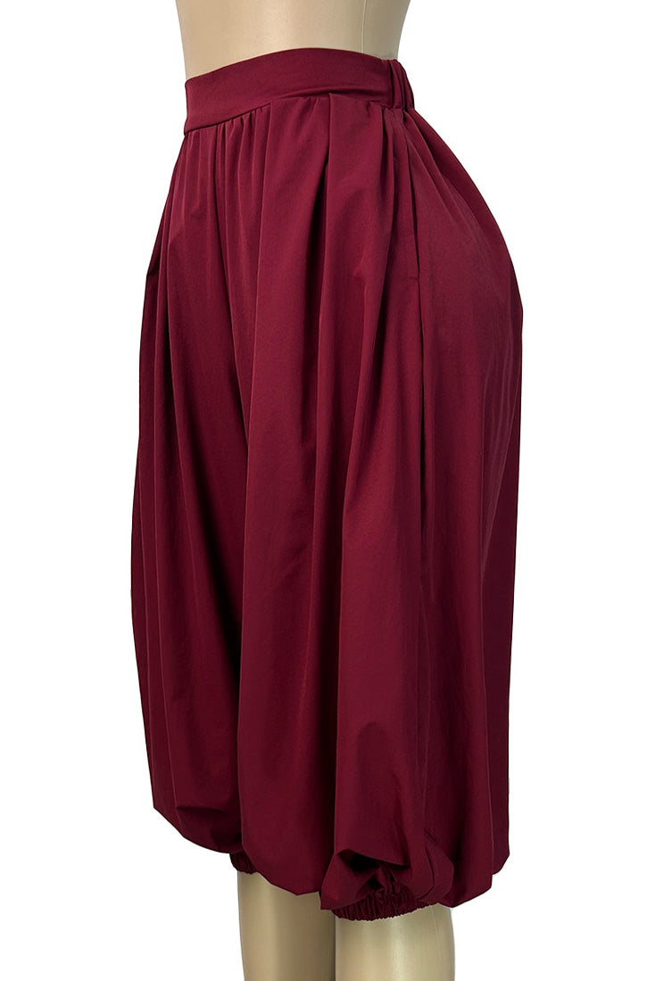 Pleated Balloon Leg Culotte