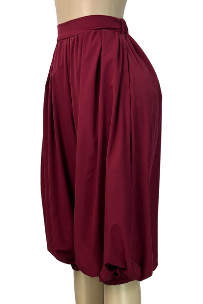 Pleated Balloon Leg Culotte