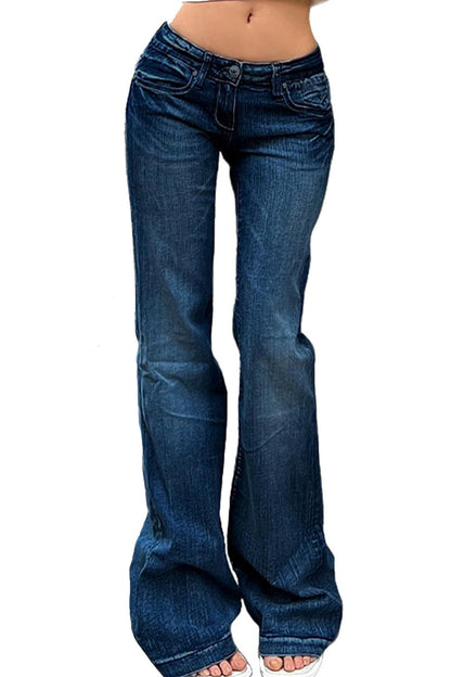 Vintage Denim Flare Leg Jeans