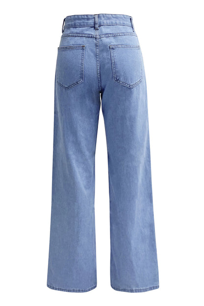 Straight Leg Long Jeans