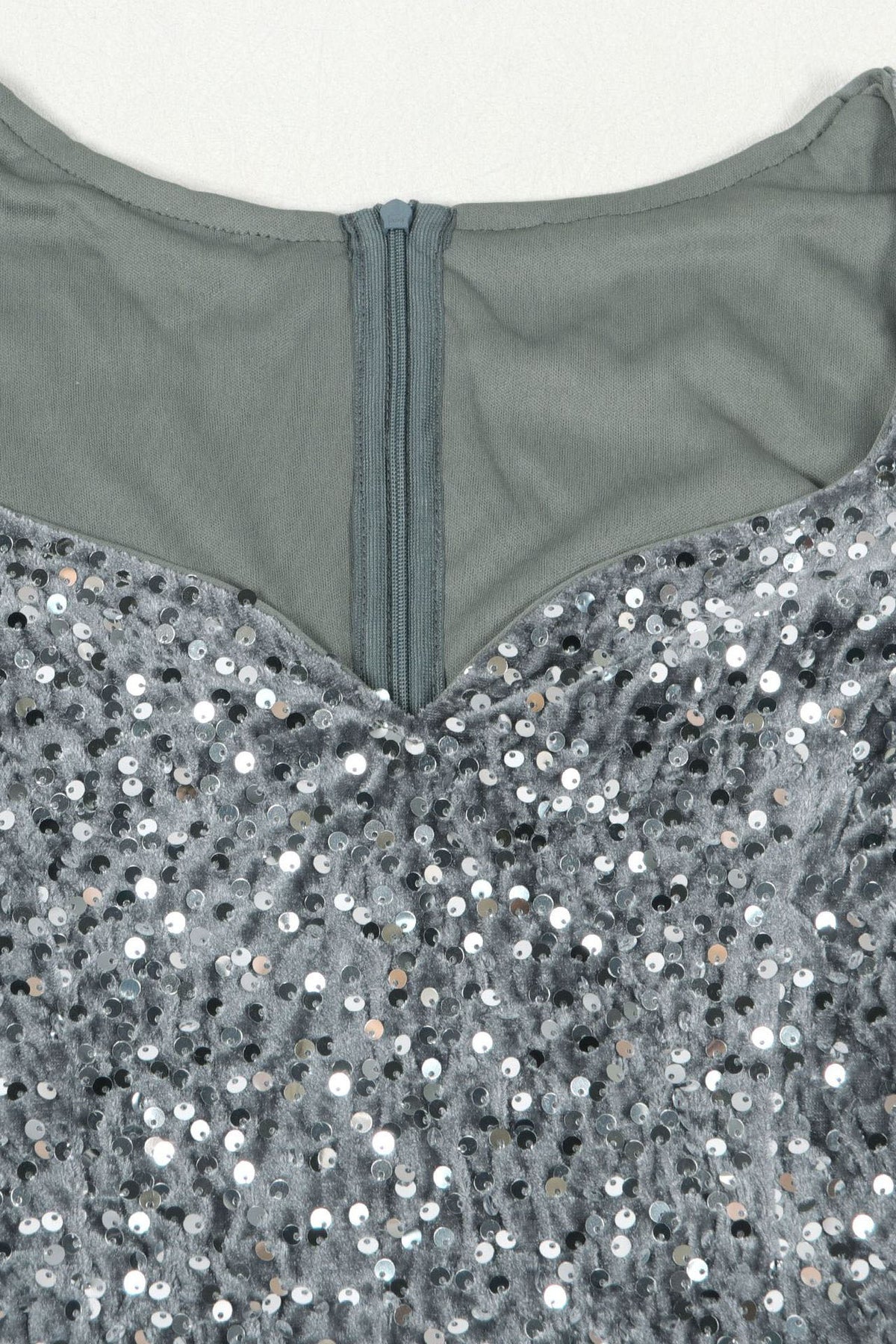 Sequin Slit Mini Bodycon Dress