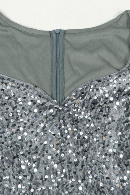 Sequin Slit Mini Bodycon Dress