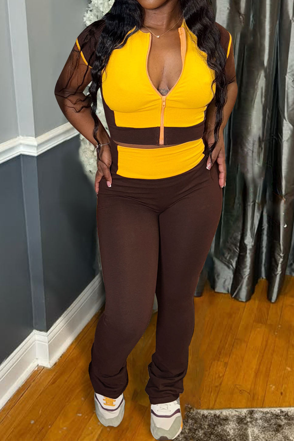 Color Block Flare Set