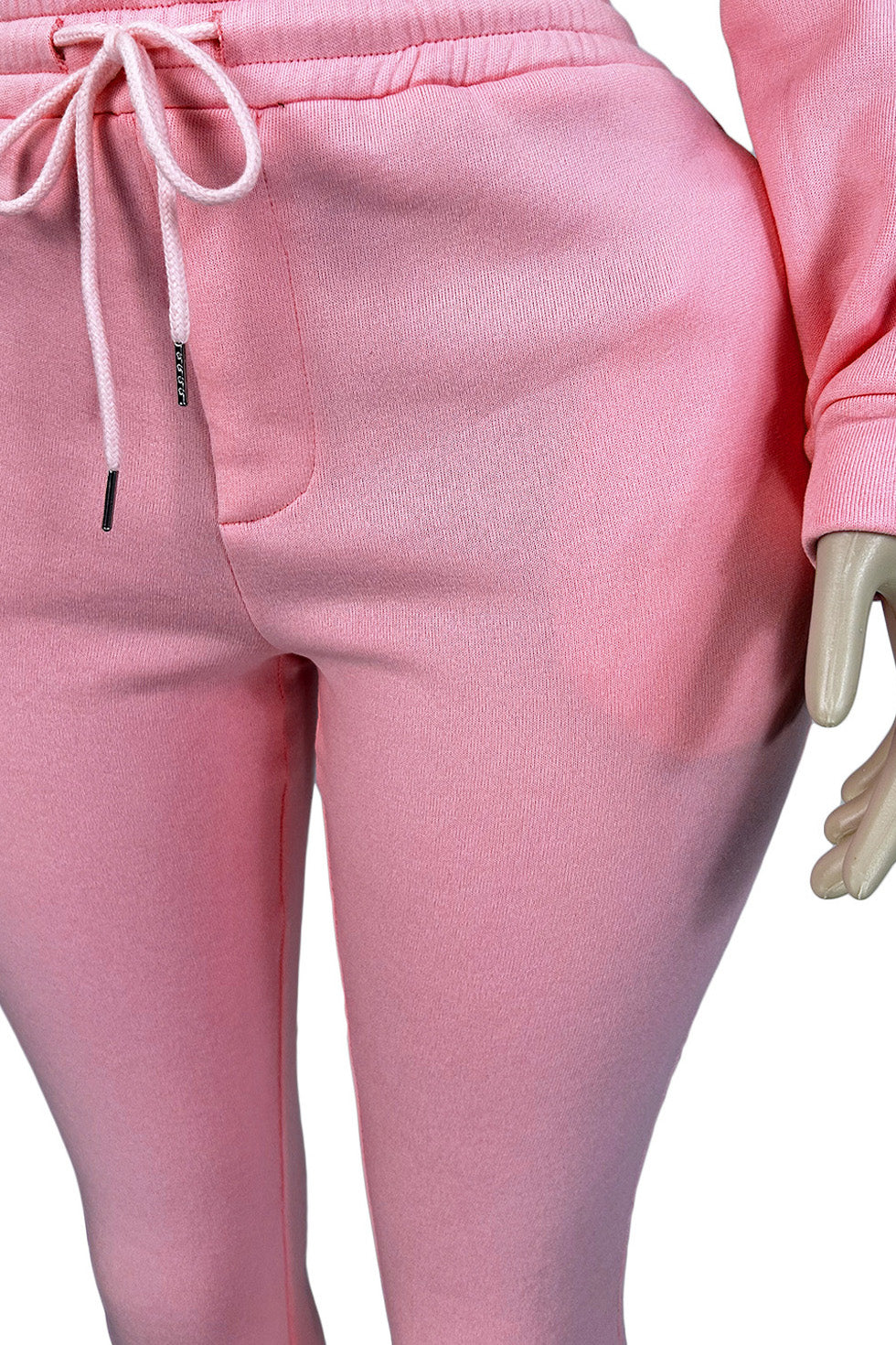 Fleece Hoodie Zip Jacket and Flare Pants Set