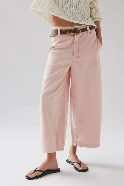 Cropped Wide-Leg Jeans