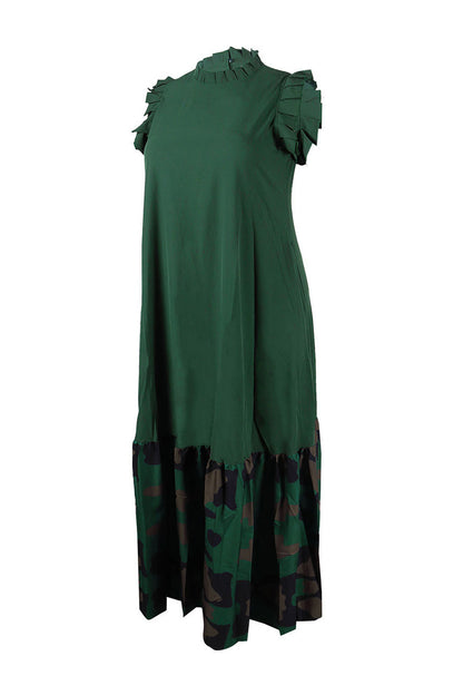 Maxi Dress With Ruffle Sleeve