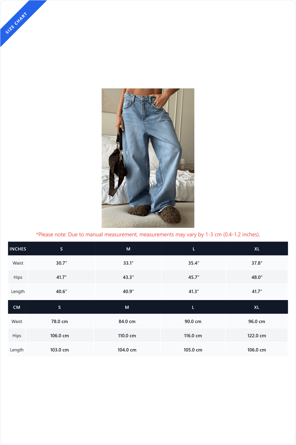 Baggy Wide Leg Denim Jeans